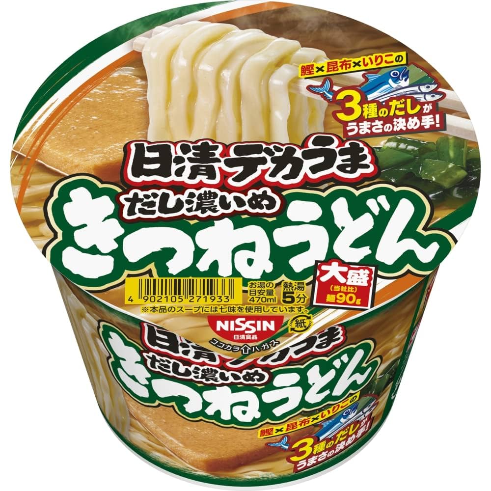 きつねうどん（8月25日） 明星庵 きつねうどん 大盛｣｢明星庵 天ぷらそば 大盛｣(8月25日